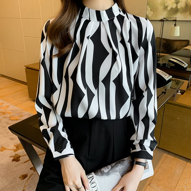 Полосатая рубашка, модная одежда в Корейском стиле, женские топы, блузки с длинным рукавом, женские блузы 2663 
Полосатая рубашка, модная одежда в Корейском стиле, женские топы, блузки с длинным рукавом, женские блузы 2663