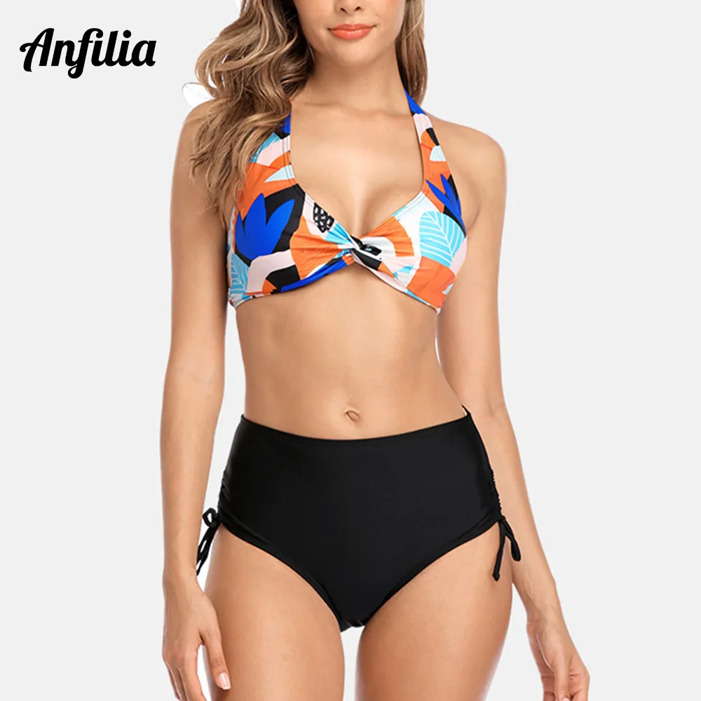 Anfilia Women Bikini Set Geometric Print Swimsuit Side Bandages Middle Waist Swimwear Sexy Push Up Beachwear
Anfilia Women Bikini Set Geometric Print Swimsuit Side Bandages Middle Waist Swimwear Sexy Push Up Beachwear