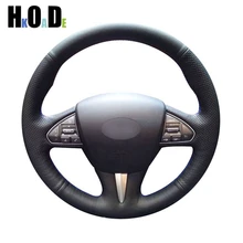 Black Artificial Leather Steering Wheel Cover Hand-stitched Car Steering Wheel Cover for Infiniti Q50 2014 2015 QX50 2015
Black Artificial Leather Steering Wheel Cover Hand-stitched Car Steering Wheel Cover for Infiniti Q50 2014 2015 QX50 2015