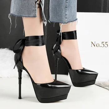 NEW 14.5 CM PUMPS 2020 Women's shoes Ultra-heeled women's singles nightclub sexy platform with stiletto heels
NEW 14.5 CM PUMPS 2020 Women's shoes Ultra-heeled women's singles nightclub sexy platform with stiletto heels