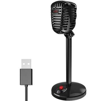 Karaoke Microphone Wired Studio HD Noise Cancelling Condenser Tabletop USB 3.5mm Mircophone for Computer Professional Retro Mic 
Karaoke Microphone Wired Studio HD Noise Cancelling Condenser Tabletop USB 3.5mm Mircophone for Computer Professional Retro Mic