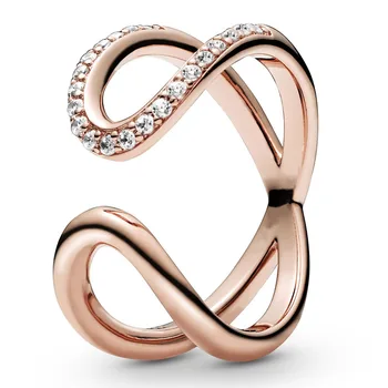 Authentic 925 Sterling Silver Ring Rose Wrapped Open Infinity Eternal Love Ring With Crystal For Women Europe Jewelry
Authentic 925 Sterling Silver Ring Rose Wrapped Open Infinity Eternal Love Ring With Crystal For Women Europe Jewelry