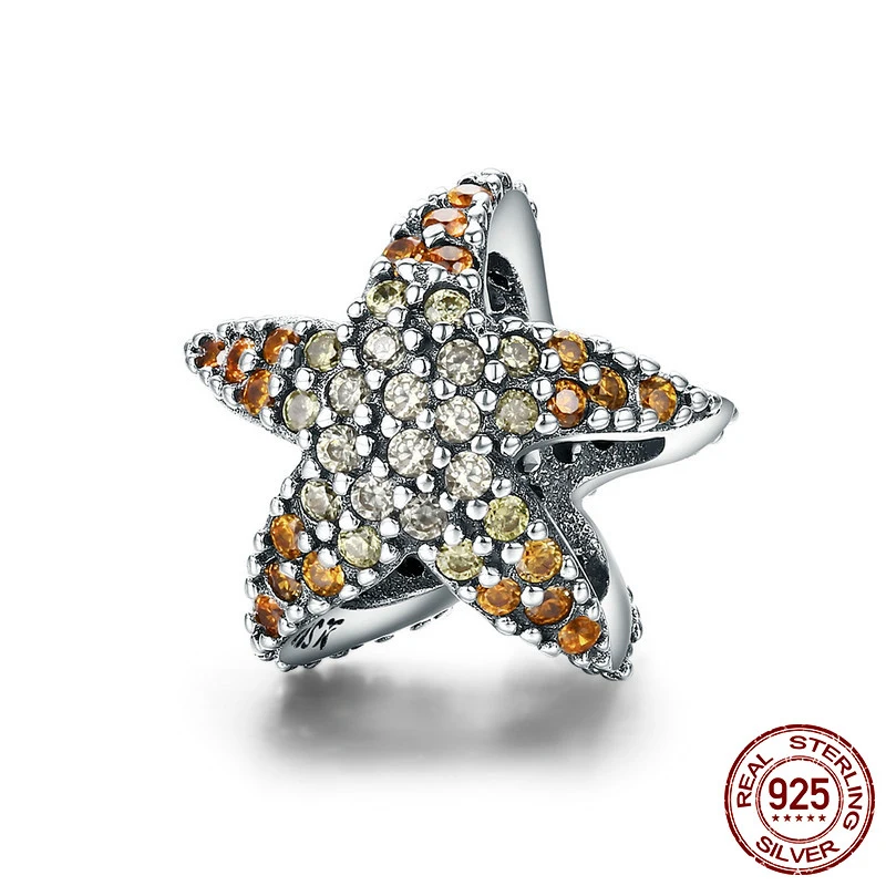 Genuine 925 Sterling Silver Beads Ocean Star Starfish Charms fit Original Pandora Bracelets Women DIY Jewelry
Genuine 925 Sterling Silver Beads Ocean Star Starfish Charms fit Original Pandora Bracelets Women DIY Jewelry