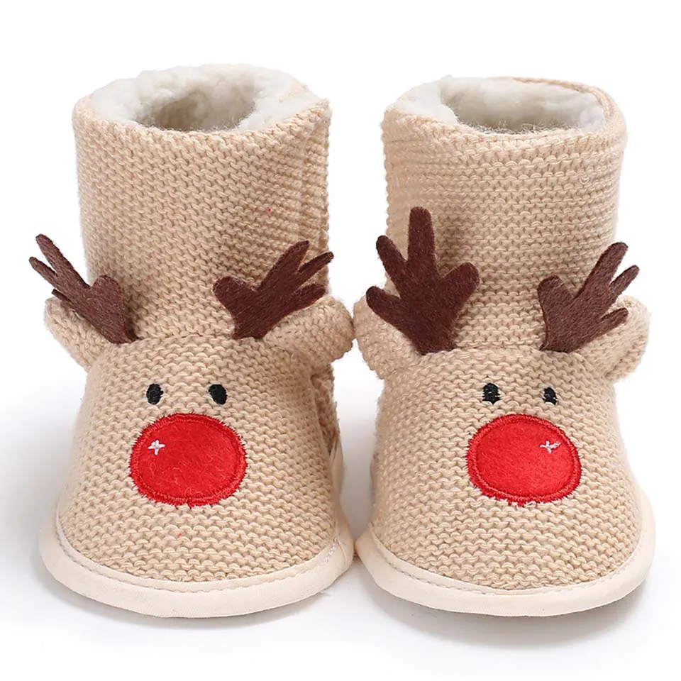 New Winter Baby Girls Boys Warm Shoes Crochet Christmas Elk First Walkers Anti-slip Newborn Toddler Infant Footwear Baby Booties
New Winter Baby Girls Boys Warm Shoes Crochet Christmas Elk First Walkers Anti-slip Newborn Toddler Infant Footwear Baby Booties