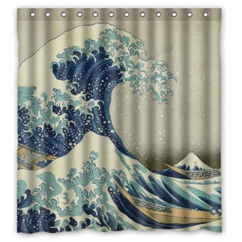 Aplysia Japanese Painting Shower Curtain Great Wave off Kanagawa Waterproof Bathroom Shower Curtain Hand-drown Home Curtain Sets
Aplysia Japanese Painting Shower Curtain Great Wave off Kanagawa Waterproof Bathroom Shower Curtain Hand-drown Home Curtain Sets