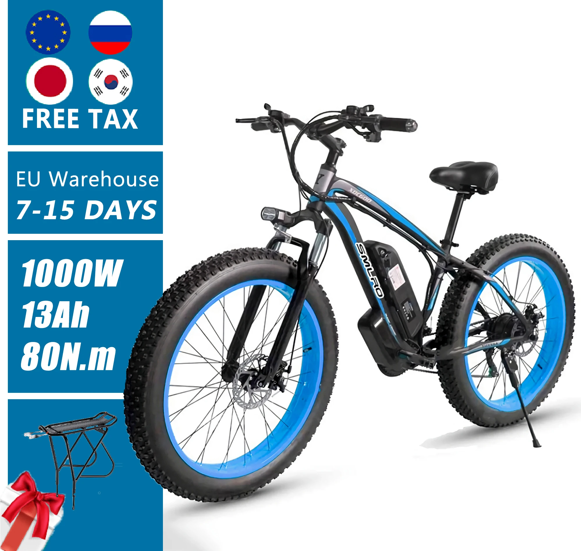 Electric Mountain Bike 26" Fat Ebike 1000W Motor Removable Li-Ion Battery 13Ah Shmano-21 MTB Electric Mountain Bike for Adults
Electric Mountain Bike 26" Fat Ebike 1000W Motor Removable Li-Ion Battery 13Ah Shmano-21 MTB Electric Mountain Bike for Adults