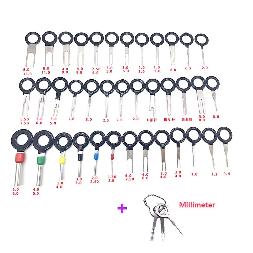41PCS/set Terminal Needle Remover Kit Practical Stainless Steel Needle Remover Terminal Quick Car Removal Tool Auto Accessories
41PCS/set Terminal Needle Remover Kit Practical Stainless Steel Needle Remover Terminal Quick Car Removal Tool Auto Accessories