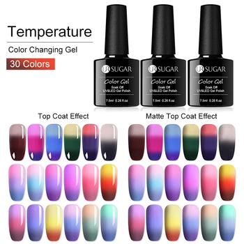 UR SUGAR 7.5ml Matte UV Gel Nail Polish Thermal Gel Matte Effect Temperature Color Changing Soak Off UV Gel Varnish DIY