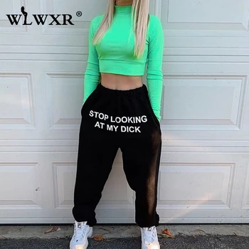 WLWXR Autumn Winter Letter Sweat Pants Women Joggers 2019 Loose High Waist Black Pants Female Ladies Trousers Casual Harem Pants
WLWXR Autumn Winter Letter Sweat Pants Women Joggers 2019 Loose High Waist Black Pants Female Ladies Trousers Casual Harem Pants