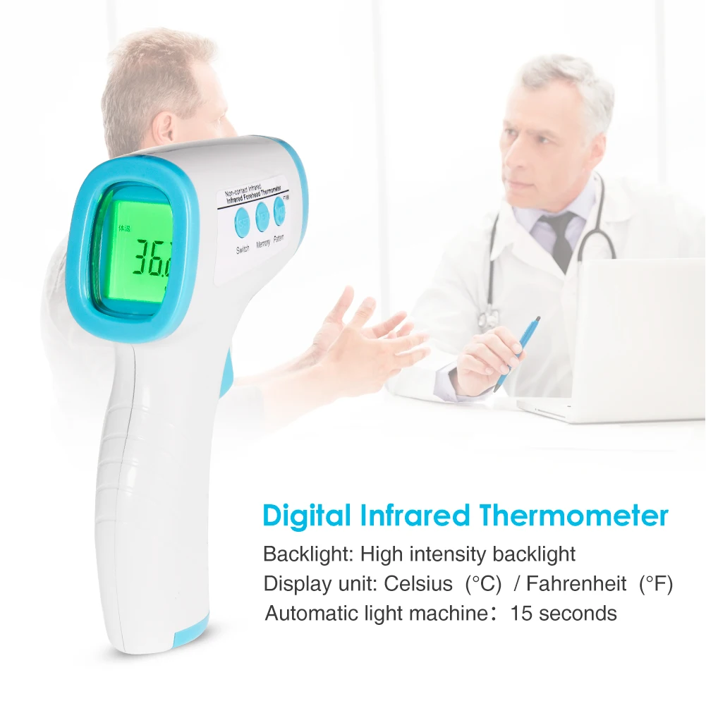 2020 Muti-fuction Baby/Adult Digital Termomete Infrared Forehead Body Thermometer Gun Non-contact Temperature Measurement Device
2020 Muti-fuction Baby/Adult Digital Termomete Infrared Forehead Body Thermometer Gun Non-contact Temperature Measurement Device