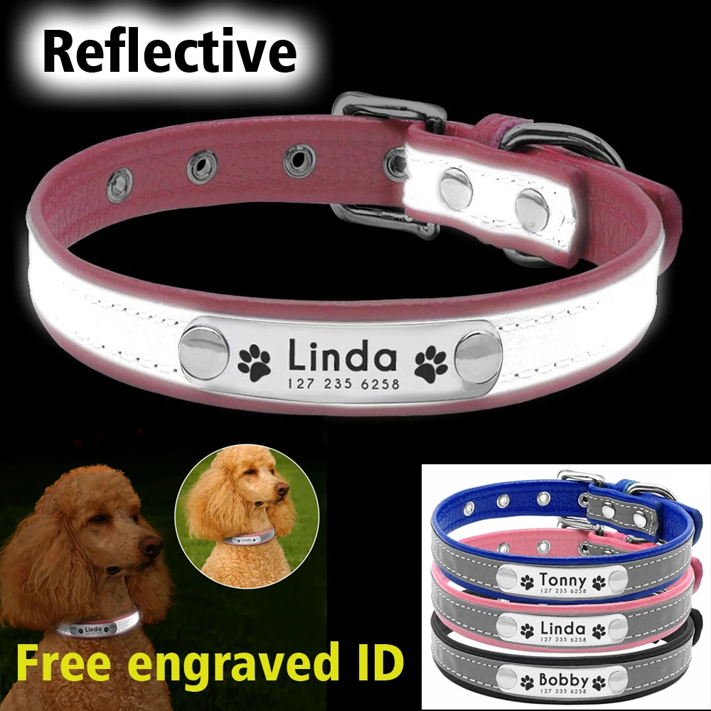 Personalized Dog Collar Leather Reflective Dogs Collar ID Engrave Custom Tag Engraved Puppy Large Dog Collars Pet accessories
Personalized Dog Collar Leather Reflective Dogs Collar ID Engrave Custom Tag Engraved Puppy Large Dog Collars Pet accessories