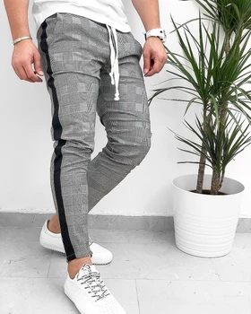 Men Sport Trousers Tracksuit Bottoms Skinny Sweat Plaid Pant Fashion Fitness Regular Broadcloth Pleated Drawstring Pencil Pants
Men Sport Trousers Tracksuit Bottoms Skinny Sweat Plaid Pant Fashion Fitness Regular Broadcloth Pleated Drawstring Pencil Pants