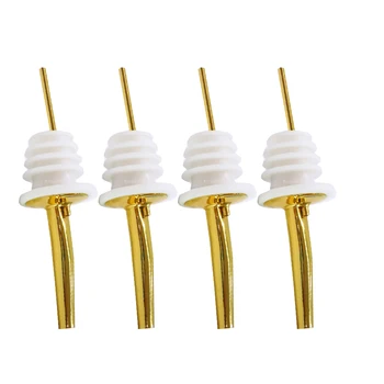 4pcs Stainless Steel Gold Tapered Metal Speed Pourer Bottle Drink Pouring Spout
4pcs Stainless Steel Gold Tapered Metal Speed Pourer Bottle Drink Pouring Spout
