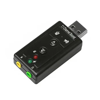 USB 7.1 Channel Sound Adapter Portable Driverless External Stereo Card Audio USB Device for Desktop or Notebook systems
USB 7.1 Channel Sound Adapter Portable Driverless External Stereo Card Audio USB Device for Desktop or Notebook systems