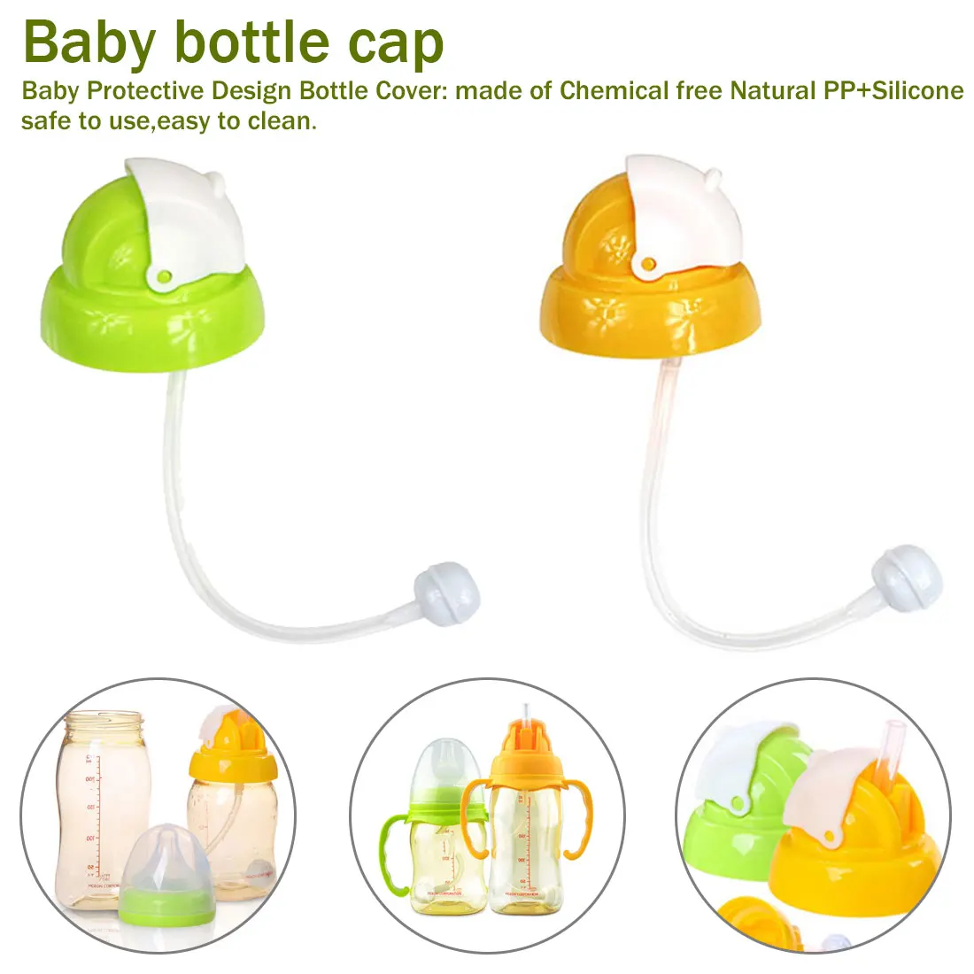 1 Set Baby Bottle Cover With Straw Portable Wide Gauge Cap Compatible Feeder Drink Cup Cover Bottle
1 Set Baby Bottle Cover With Straw Portable Wide Gauge Cap Compatible Feeder Drink Cup Cover Bottle
