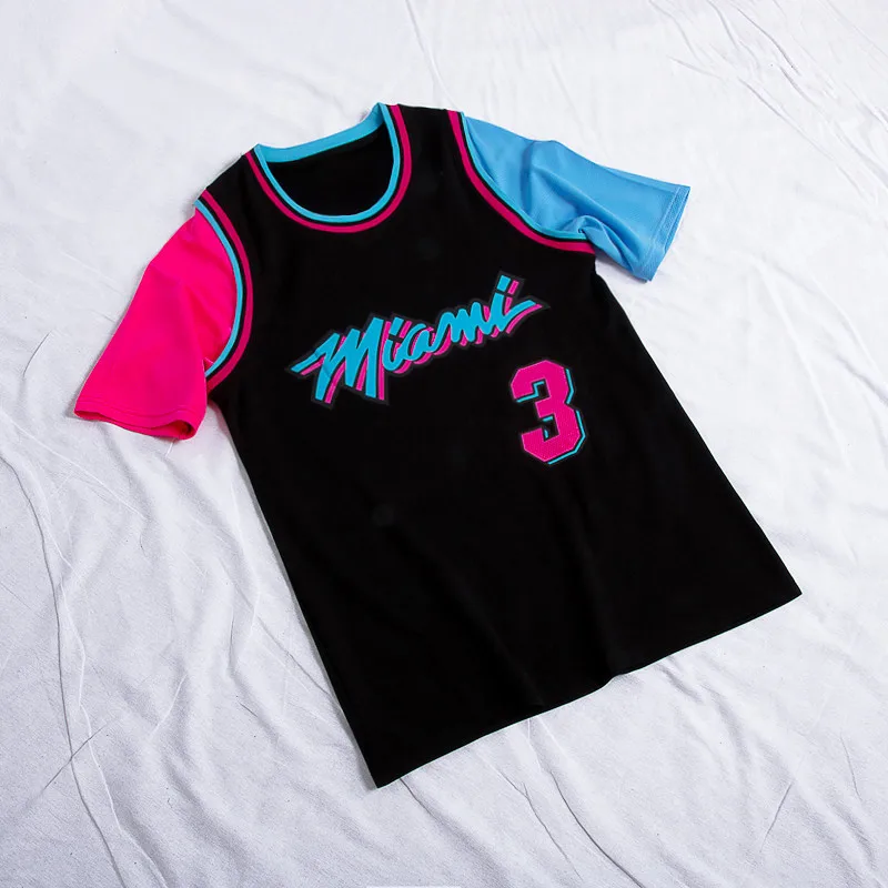 Wade Sin City Trend Mandarin Duck Sleeve Jersey No. 3 Mock Two-Piece Short Sleeve 
Wade Sin City Trend Mandarin Duck Sleeve Jersey No. 3 Mock Two-Piece Short Sleeve