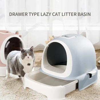 Cat Litter Box Fully Closed Oversized Deodorized Closed Cat Toilet Anti-spatter Extra Large Cat Litter Cat Supplies
Cat Litter Box Fully Closed Oversized Deodorized Closed Cat Toilet Anti-spatter Extra Large Cat Litter Cat Supplies