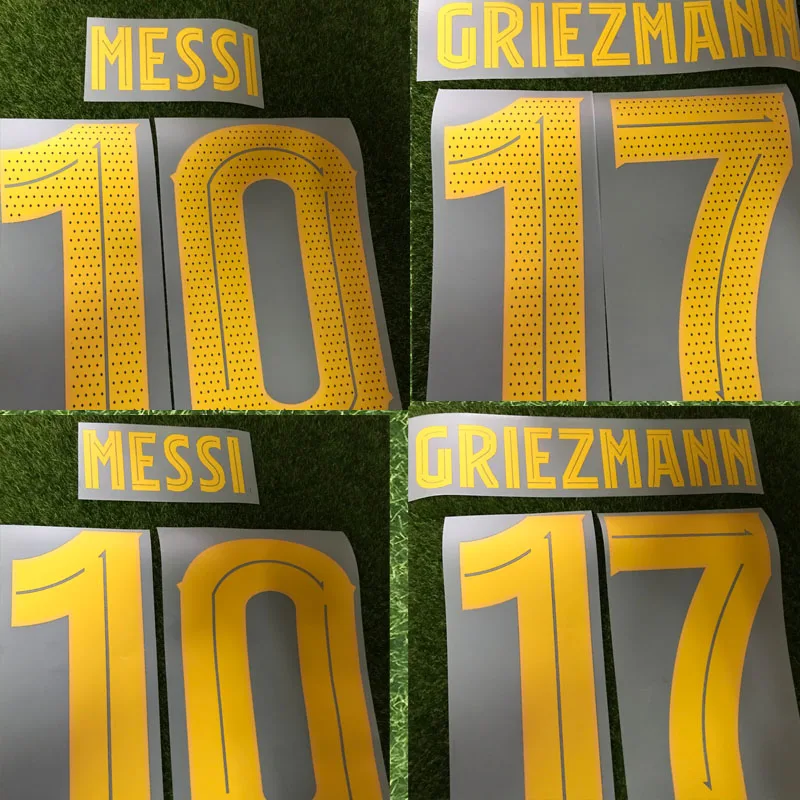 TOP Quality 2019 2020 Player Version Messi Griezmann Nameset DE JONG Suarez Nameset Big Holes Printing Soccer Patch
TOP Quality 2019 2020 Player Version Messi Griezmann Nameset DE JONG Suarez Nameset Big Holes Printing Soccer Patch