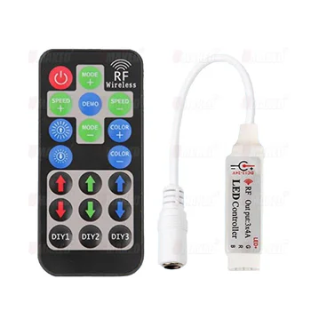 19keys Mini Led RGB Controller DC12-24V RF Remote Control Wireless Controller with DIY For 5050 12A rgb Led Strip Tape Lighting
19keys Mini Led RGB Controller DC12-24V RF Remote Control Wireless Controller with DIY For 5050 12A rgb Led Strip Tape Lighting