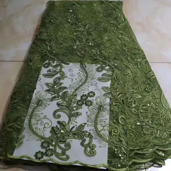 New Gold Green African Mesh Lace Fabric With Sequins 3D Applique Milk Silk Lace Soft French Lace Fabric For Wedding Party Dress 
New Gold Green African Mesh Lace Fabric With Sequins 3D Applique Milk Silk Lace Soft French Lace Fabric For Wedding Party Dress