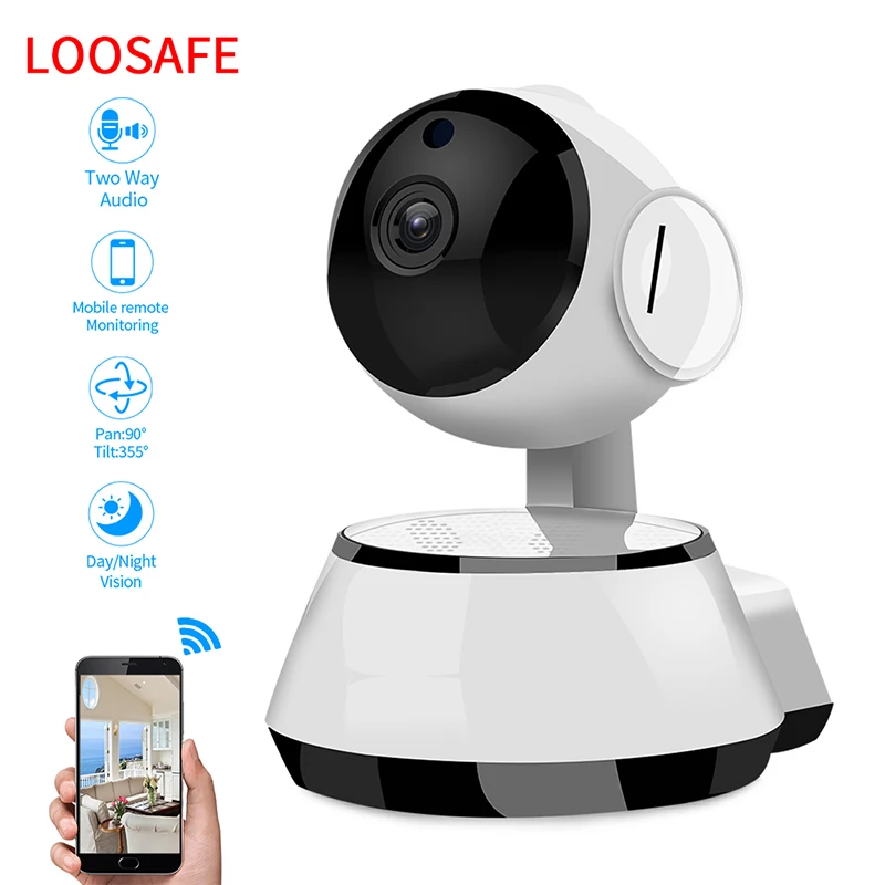 LOOSAFE 720P Wireless IP Camera Home Security Surveillance ICR Night Vision CCTV PTZ Wifi Panorama Network IP Camera CMOS H.264 Indoor Camera Drop Shipping
LOOSAFE 720P Wireless IP Camera Home Security Surveillance ICR Night Vision CCTV PTZ Wifi Panorama Network IP Camera CMOS H.264 Indoor Camera Drop Shipping