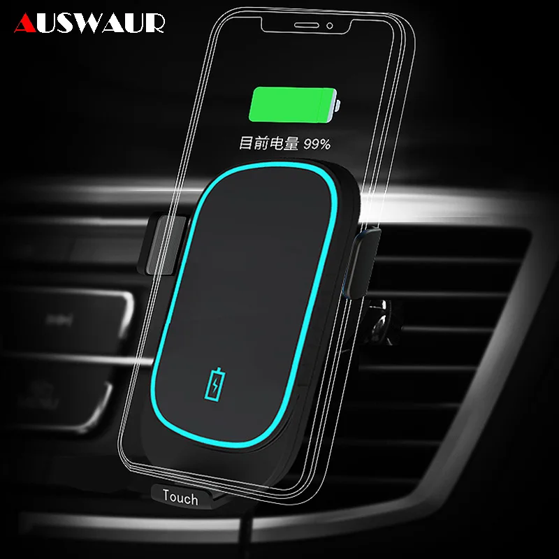 

Infared 10W 15W Car Air Vent Mount Phone Holder Fast Wireless Charger for iPhone XS 11 Samsung S10 Huawei P30 Pro QI Car Charger