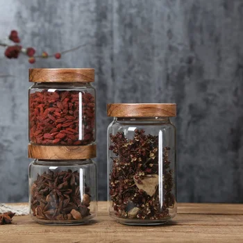 Wood Lid Glass Airtight Canister Kitchen Storage Bottles Jars Food Container Grains Tea Coffee Beans Grains Containers ZM1013
Wood Lid Glass Airtight Canister Kitchen Storage Bottles Jars Food Container Grains Tea Coffee Beans Grains Containers ZM1013