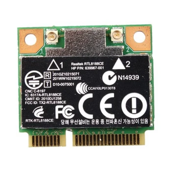 150Mbps WiFi Mini PCI-E Network Card for HP Realtek RTL8188CE Wireless-N 802.11 B/G/N 640926-001 639967-001
150Mbps WiFi Mini PCI-E Network Card for HP Realtek RTL8188CE Wireless-N 802.11 B/G/N 640926-001 639967-001