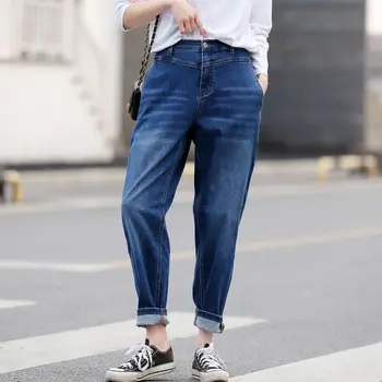 XL women's 200 fat MM spring new Korean version was thin simple high-end denim harem pants tide 7678
XL women's 200 fat MM spring new Korean version was thin simple high-end denim harem pants tide 7678