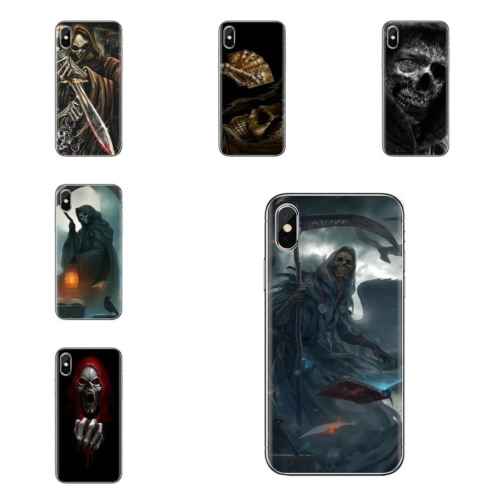 For Samsung Galaxy J1 J2 J3 J4 J5 J6 J7 J8 Plus 2018 Prime 2015 2016 2017 Cell Phone Case Cover Grim Reaper Skull Skeleton Print |