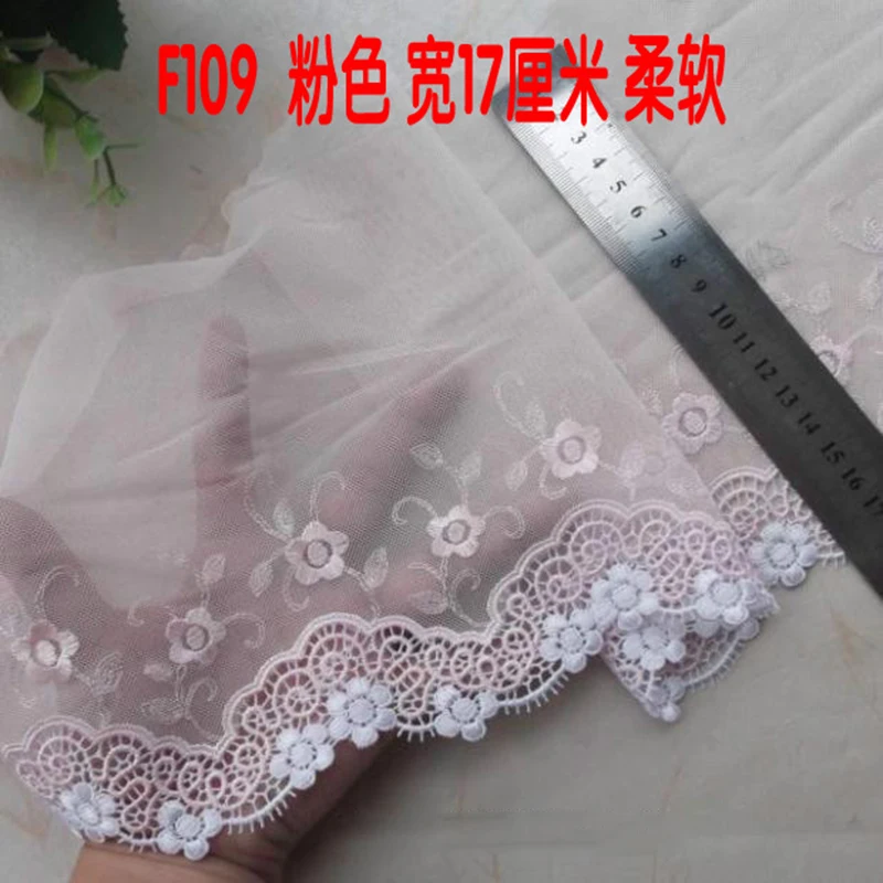 4Meters Embroidery Lace Trim Pink Flower Handmade DIY Garment Needlework Sewing Fabric Clothing Accessories 17cm Width 
4Meters Embroidery Lace Trim Pink Flower Handmade DIY Garment Needlework Sewing Fabric Clothing Accessories 17cm Width