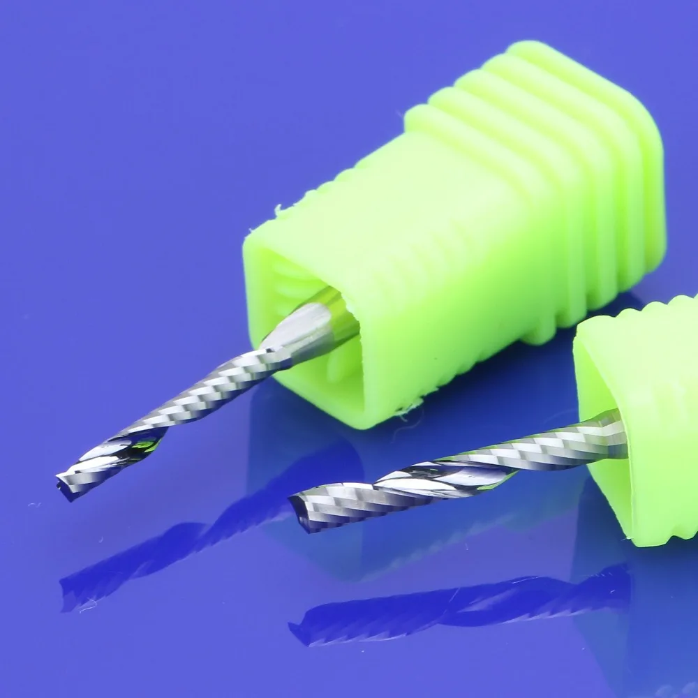 10Pcs 3.175x15mm Single Flute Spiral Cutter 3A TOP Quality CNC End Mill Carbide router bit For Acrylic PVC MDF Milling Cutter
10Pcs 3.175x15mm Single Flute Spiral Cutter 3A TOP Quality CNC End Mill Carbide router bit For Acrylic PVC MDF Milling Cutter