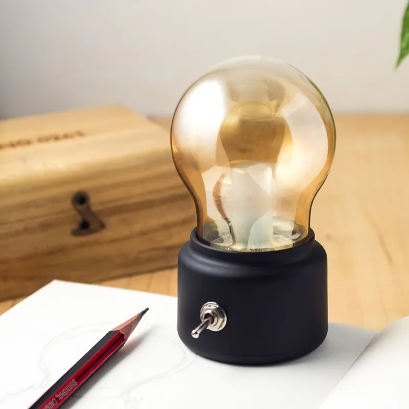 Creative USB Charging Retro Night Light Bulb Light LED Eye Protection Table Lamp Metal Glass Bedside Atmosphere Night Light Gift
Creative USB Charging Retro Night Light Bulb Light LED Eye Protection Table Lamp Metal Glass Bedside Atmosphere Night Light Gift