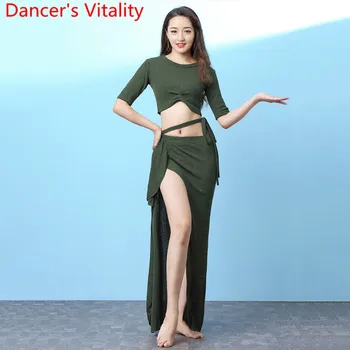 Belly Dance Women Practice Clothes Sexy Half Sleeve Top Bandage Long Skirt Lady Oriental Indian Dancing Performance Training Set
Belly Dance Women Practice Clothes Sexy Half Sleeve Top Bandage Long Skirt Lady Oriental Indian Dancing Performance Training Set