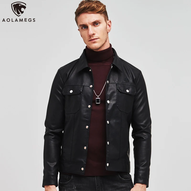 Aolamegs Leather Jacket Men High Street Hipster PU Leather Jackets Solid Color Motorcycle Jacket Streetwear Spring Autumn Coat
Aolamegs Leather Jacket Men High Street Hipster PU Leather Jackets Solid Color Motorcycle Jacket Streetwear Spring Autumn Coat