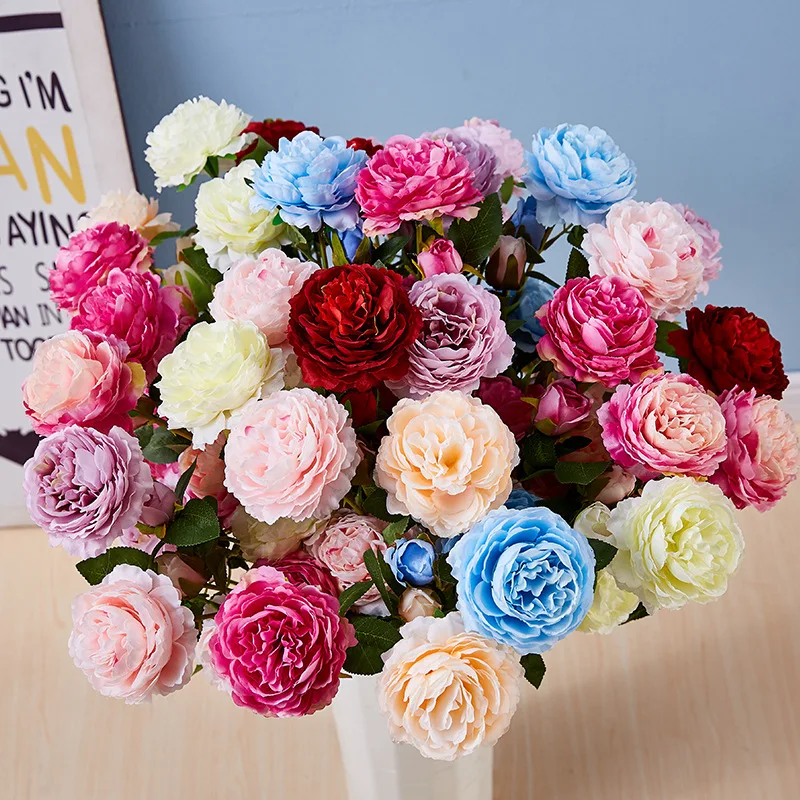3 Heads European Artificial Peony Decorative Party Silk Fake Flowers Peonies For Home Hotel Decor DIY Wedding Decoration Wreath
3 Heads European Artificial Peony Decorative Party Silk Fake Flowers Peonies For Home Hotel Decor DIY Wedding Decoration Wreath
