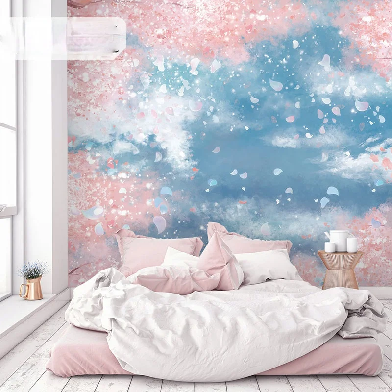 TT Nordic Romantic Cherry Blossoms Wallpaper Pink Wall Covering Fabric Bedroom Seamless Wallpaper Background Wall TV Wall Mural
TT Nordic Romantic Cherry Blossoms Wallpaper Pink Wall Covering Fabric Bedroom Seamless Wallpaper Background Wall TV Wall Mural