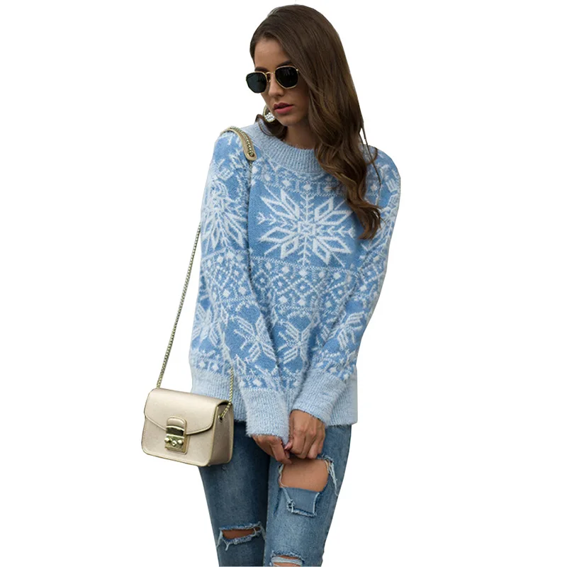 Christmas Sweater Women Pullover Sueter Mujer Invierno 2019 Winter Snowflake Pullover Knitted Sweater Women Knitted Sweater
Christmas Sweater Women Pullover Sueter Mujer Invierno 2019 Winter Snowflake Pullover Knitted Sweater Women Knitted Sweater