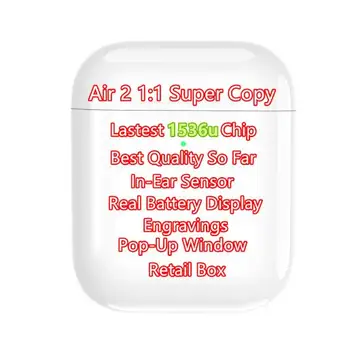 NEW YHY Aire2 Top Quality So Far 1:1 Super Copy Bluetooth Earphone For iPhone Latest 1536u Chip Air2 Wireless Earbuds Deep Bass
NEW YHY Aire2 Top Quality So Far 1:1 Super Copy Bluetooth Earphone For iPhone Latest 1536u Chip Air2 Wireless Earbuds Deep Bass