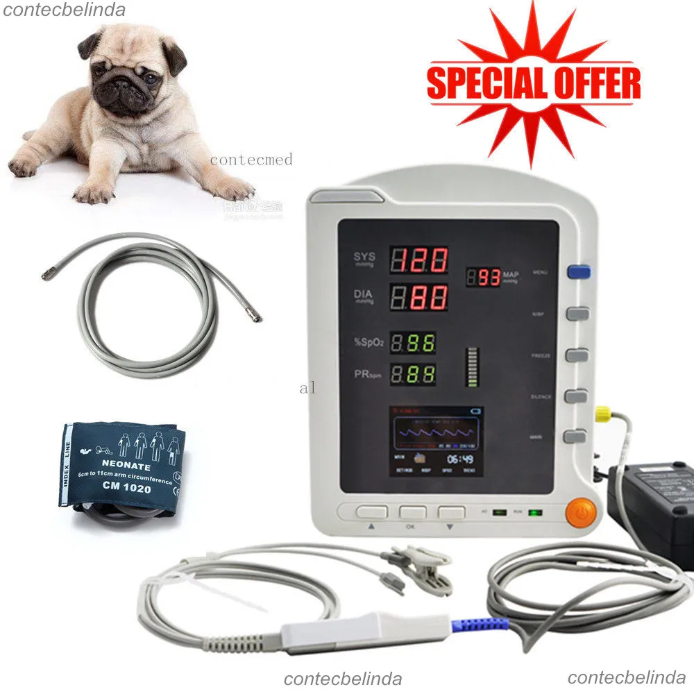 CONTEC CMS5100 VET Vital Signs ICU Veterinary Patient Monitor 24h NIBP SPO2 PR VET Animal Use
CONTEC CMS5100 VET Vital Signs ICU Veterinary Patient Monitor 24h NIBP SPO2 PR VET Animal Use