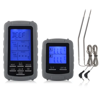 Remote Wireless Digital BBQ Oven Meat Thermometer Kitchen Home Use Large Screen with Probe and Timer Temperature Alarm
Remote Wireless Digital BBQ Oven Meat Thermometer Kitchen Home Use Large Screen with Probe and Timer Temperature Alarm