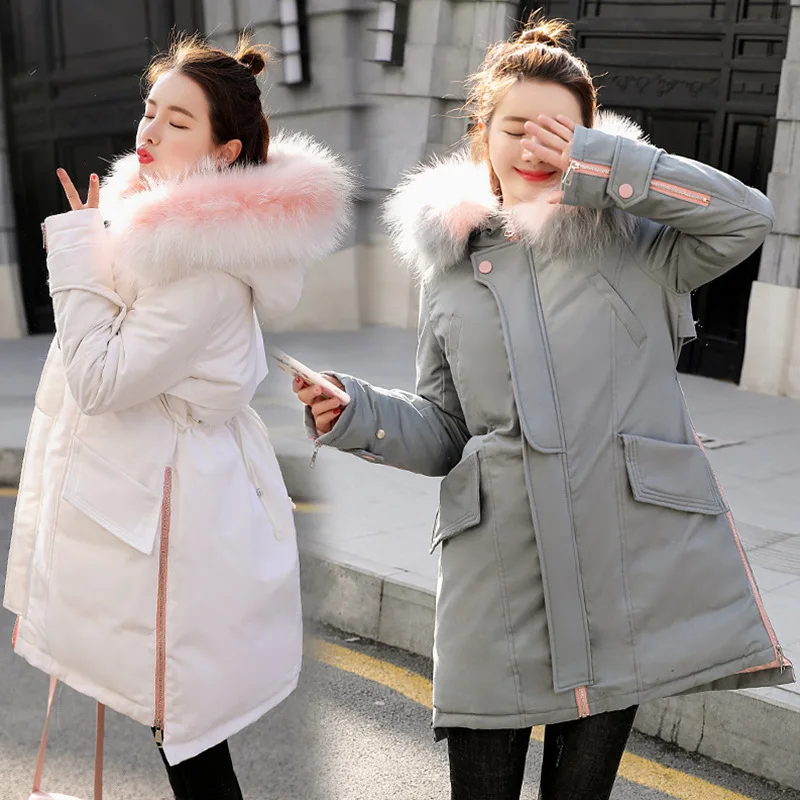 Cotton-padded Clothes Women's Mid-length 2018 Winter New Style Korean-style Slimming Large Fur Collar down Jacket Cotton-padded
Cotton-padded Clothes Women's Mid-length 2018 Winter New Style Korean-style Slimming Large Fur Collar down Jacket Cotton-padded