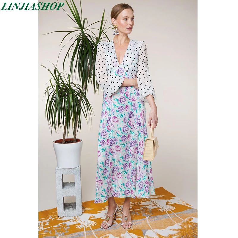 Chiffon dress v neck A line polka dot soft fabric elegant rixo melanie style long sleeve autumn dress women new arrivals 2019
Chiffon dress v neck A line polka dot soft fabric elegant rixo melanie style long sleeve autumn dress women new arrivals 2019