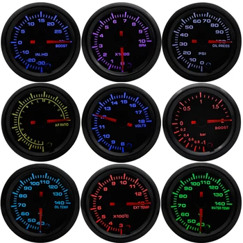 2" 52mm 7 Colors LED Boost/Water temp/Oil temp/Oil pressure/Voltmeter/Air fuel ratio/EGT/Tachometer RPM Car Gauge +Gauge Pods 
2" 52mm 7 Colors LED Boost/Water temp/Oil temp/Oil pressure/Voltmeter/Air fuel ratio/EGT/Tachometer RPM Car Gauge +Gauge Pods