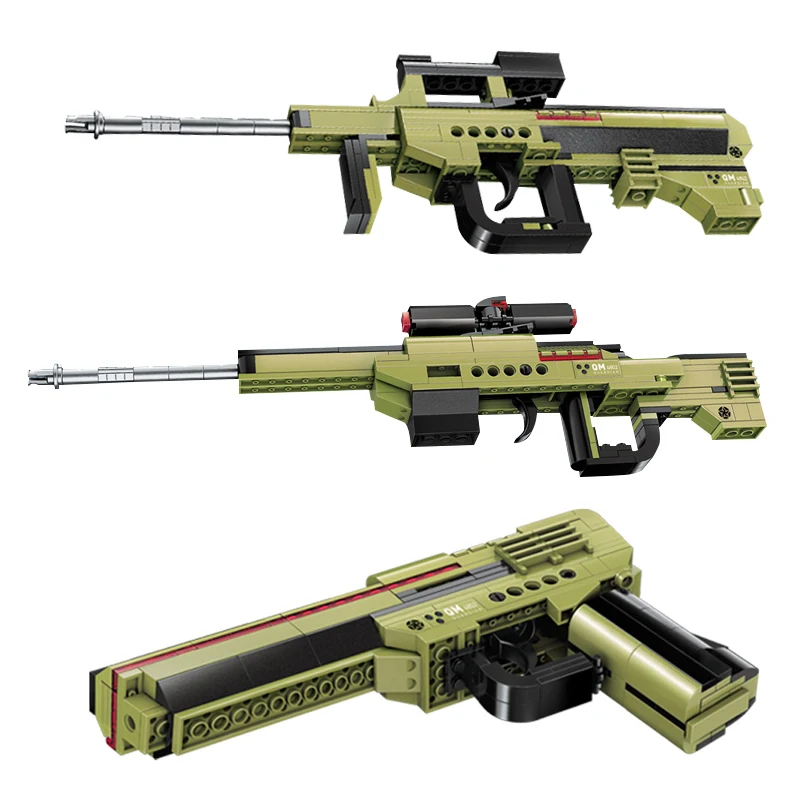202Pcs Transformed Gun Rifle Bullets Model Building Blocks Sets Creator Bricks Military Pistol Educational Toys for Boys 3 IN 1
202Pcs Transformed Gun Rifle Bullets Model Building Blocks Sets Creator Bricks Military Pistol Educational Toys for Boys 3 IN 1