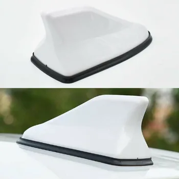 

Universal Car White Shark Fin Decorate Roof FM/AM Radio Signal Antenna Aerial For All Cars Aerials Antenna Car Styling