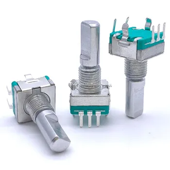 EC11 rotary encoder with switch 30 positioning 15 pulse 20mm half-axis audio digital potentiometer 5 feet
EC11 rotary encoder with switch 30 positioning 15 pulse 20mm half-axis audio digital potentiometer 5 feet