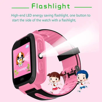 Kids Smart Watch LBS Tracker Flashlight SOS Call Camera Touch Control for Android LBS tracker camera flashlight SOS alarm clock
