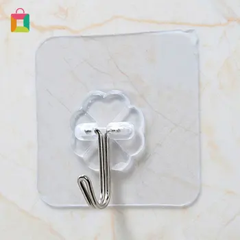 

20/10/5PcsTransparent invisible self-adhesive wall hanging door hook hanger bag key bathroom kitchen super sticky hook Cozy