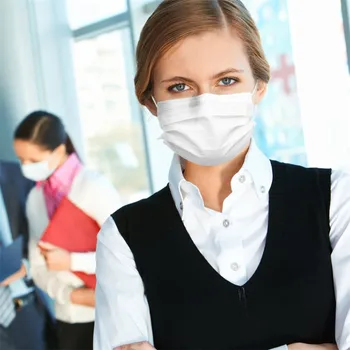 PM2.5 Disposable Mask 3-layer Single Face Velvet Mask Waterproof Activated Carbon Unisex Protection Fabric Dust Mouth Masks